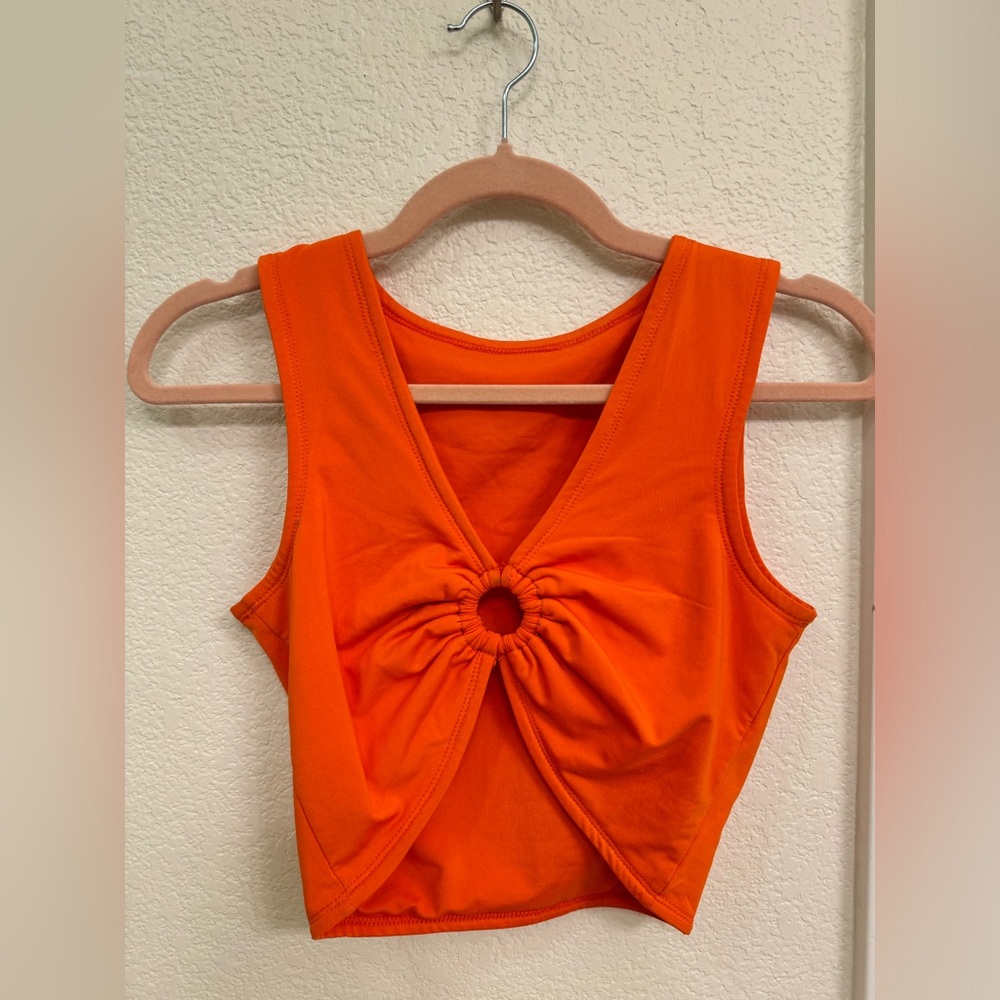 Orange Sleeveless Top